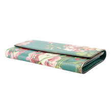 Load image into Gallery viewer, GUCCI Blooms Continental Wallet Green/Pink410100 Leather