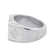 将图像加载到图库查看器中,LOUIS VUITTON Signet Ring Monogram Size M (Approximately size 19) SilverM62487 Metal