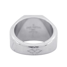 将图像加载到图库查看器中,LOUIS VUITTON Signet Ring Monogram Size M (Approximately size 19) SilverM62487 Metal