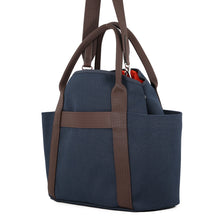 将图像加载到图库查看器中,HERMES Sucked Pansage Groom Navy/Feu Toile Chevrons Canvas