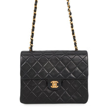 Load image into Gallery viewer, CHANEL Mini Matelasse Single Flap Single Chain Shoulder Bag BlackA01163 Lambskin Size 20