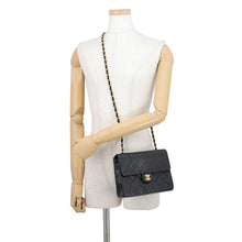 Load image into Gallery viewer, CHANEL Mini Matelasse Single Flap Single Chain Shoulder Bag BlackA01163 Lambskin Size 20