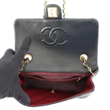 Load image into Gallery viewer, CHANEL Mini Matelasse Single Flap Single Chain Shoulder Bag BlackA01163 Lambskin Size 20