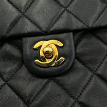 Load image into Gallery viewer, CHANEL Mini Matelasse Single Flap Single Chain Shoulder Bag BlackA01163 Lambskin Size 20