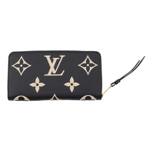将图像加载到图库查看器中,LOUIS VUITTON Zippy Wallet BlackBeigeM80481 Bicolor Monogram Empreinte Leather