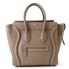 Load image into Gallery viewer, CELINE Luggage Shopper Tote Bag Greige167793DRU Calf Leather Size micro