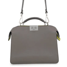 Load image into Gallery viewer, FENDI Peekaboo I SEE YOU Shoulder Bag Gray7VA530 Leather Size Small