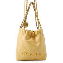 Load image into Gallery viewer, CHANEL CHANEL22 CHANEL22 ChainShoulder Bag BeigeAS3980 Shiny Calf Leather Size Mini