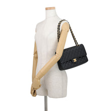 Load image into Gallery viewer, CHANEL Matelasse W Flap ChainShoulder Bag BlackA01112 Caviar Leather Size 25