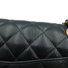 Load image into Gallery viewer, CHANEL Matelasse W Flap ChainShoulder Bag BlackA01112 Caviar Leather Size 25