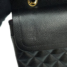 Load image into Gallery viewer, CHANEL Matelasse W Flap ChainShoulder Bag BlackA01112 Caviar Leather Size 25