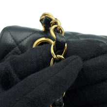 Load image into Gallery viewer, CHANEL Matelasse W Flap ChainShoulder Bag BlackA01112 Caviar Leather Size 25
