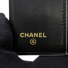 Load image into Gallery viewer, CHANEL Tri-fold compact wallet Black Lambskin
