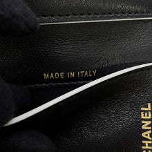 Load image into Gallery viewer, CHANEL Tri-fold compact wallet Black Lambskin