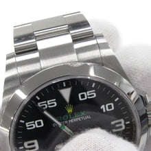 将图像加载到图库查看器中,ROLEX Air-King W40mm Stainless Steel Black Dial126900