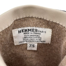 Load image into Gallery viewer, HERMES Glove Size 7.5 Beige/Brown Lambskin