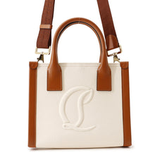 Load image into Gallery viewer, Christian Louboutin BY MY SIDE Tote Natural/Brown1245235 Canvas Leather Size Mini