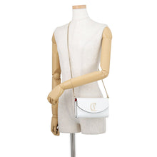 将图像加载到图库查看器中,Christian Louboutin Ruby 54 Chain Wallet Bianco1235227 Calf Leather