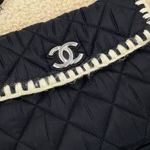 Load image into Gallery viewer, CHANEL Boa Drawstring Bag Tote Bag Ivory/Black Mouton Nylon