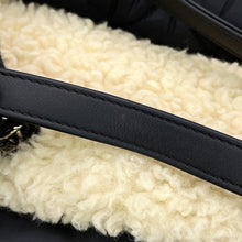 Load image into Gallery viewer, CHANEL Boa Drawstring Bag Tote Bag Ivory/Black Mouton Nylon