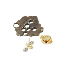 Load image into Gallery viewer, Gimel Gimel Bee Diamond Brooch K18YG Pt950 SV950