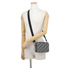 Load image into Gallery viewer, Dior Oblique Jacquard Zip Pouch with Strap Beige/Black2OBBC119YSE_H05E Canvas Calf Leather