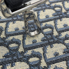 Load image into Gallery viewer, Dior Oblique Jacquard Zip Pouch with Strap Beige/Black2OBBC119YSE_H05E Canvas Calf Leather