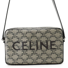 Load image into Gallery viewer, CELINE Triomphe Messenger Bag Gray/Black194502 PVC Leather Size Medium
