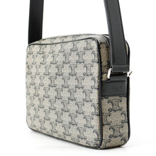 Load image into Gallery viewer, CELINE Triomphe Messenger Bag Gray/Black194502 PVC Leather Size Medium