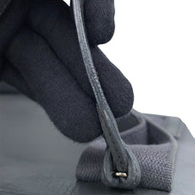 Load image into Gallery viewer, BALENCIAGA Navy Cabas Perforated 2-Way Bag Gray390346 Leather Canvas Size XS