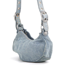 将图像加载到图库查看器中,BALENCIAGA Le Cagoule XS Shoulder Bag Blue6713092109U4715 Distressed denim