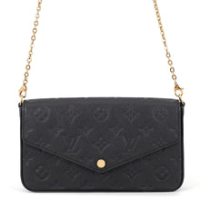 将图像加载到图库查看器中,LOUIS VUITTON Felicie Pochette NoirM64064 Monogram Empreinte Leather