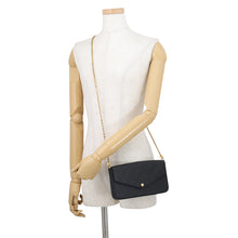 将图像加载到图库查看器中,LOUIS VUITTON Felicie Pochette NoirM64064 Monogram Empreinte Leather