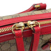 将图像加载到图库查看器中,GUCCI GG Supreme Small Boston 2WAY Bag Beige/Red409529 GG Supreme Leather