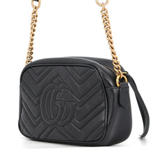 将图像加载到图库查看器中,GUCCI GG Marmont Small Shoulder Bag Black447632 Leather
