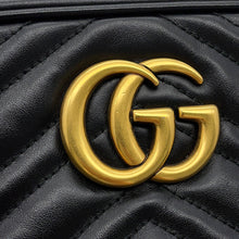 将图像加载到图库查看器中,GUCCI GG Marmont Small Shoulder Bag Black447632 Leather