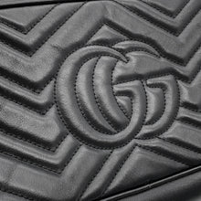 将图像加载到图库查看器中,GUCCI GG Marmont Small Shoulder Bag Black447632 Leather
