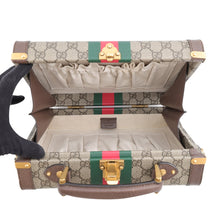 将图像加载到图库查看器中,GUCCI Savoy Beauty Case 2-Way Bag Beige/Brown/Green633587 GG Supreme Leather