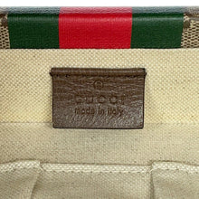 将图像加载到图库查看器中,GUCCI Savoy Beauty Case 2-Way Bag Beige/Brown/Green633587 GG Supreme Leather