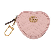 将图像加载到图库查看器中,GUCCI GG Marmont heart-shaped coin purse Pink699517 Leather
