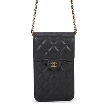 Load image into Gallery viewer, CHANEL Classic Phone Case BlackAP3880 Caviar Leather