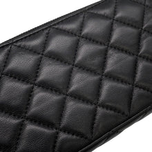 Load image into Gallery viewer, CHANEL Matelasse Double Zip Chain Wallet BlackA82527 Lambskin
