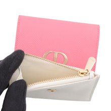 Load image into Gallery viewer, Dior Montaigne Lotus Wallet White/Pink Leather