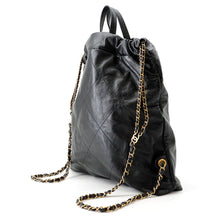 Load image into Gallery viewer, CHANEL CHANEL 22 Backpack BlackAS3313 Leather