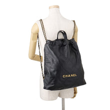 Load image into Gallery viewer, CHANEL CHANEL 22 Backpack BlackAS3313 Leather