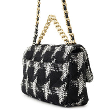 Load image into Gallery viewer, CHANEL 19 Dizneuf Chain Shoulder Bag Black/WhiteAS1160 Tweed