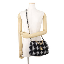 Load image into Gallery viewer, CHANEL 19 Dizneuf Chain Shoulder Bag Black/WhiteAS1160 Tweed