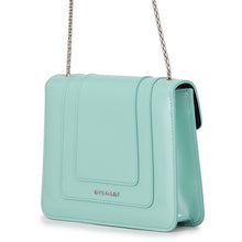 Load image into Gallery viewer, BVLGARI Serpenti Forever Shoulder Bag Aquamarine34560 Patent Leather Size Small