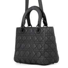 Load image into Gallery viewer, Dior Lady Dior Canage BlackM0565SLOI_M989 Ultra Matte Calf Leather Size Medium