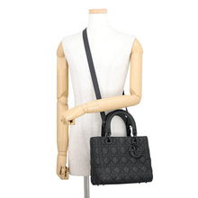 Load image into Gallery viewer, Dior Lady Dior Canage BlackM0565SLOI_M989 Ultra Matte Calf Leather Size Medium